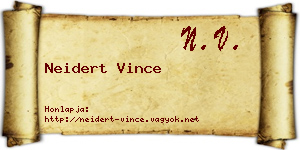 Neidert Vince névjegykártya